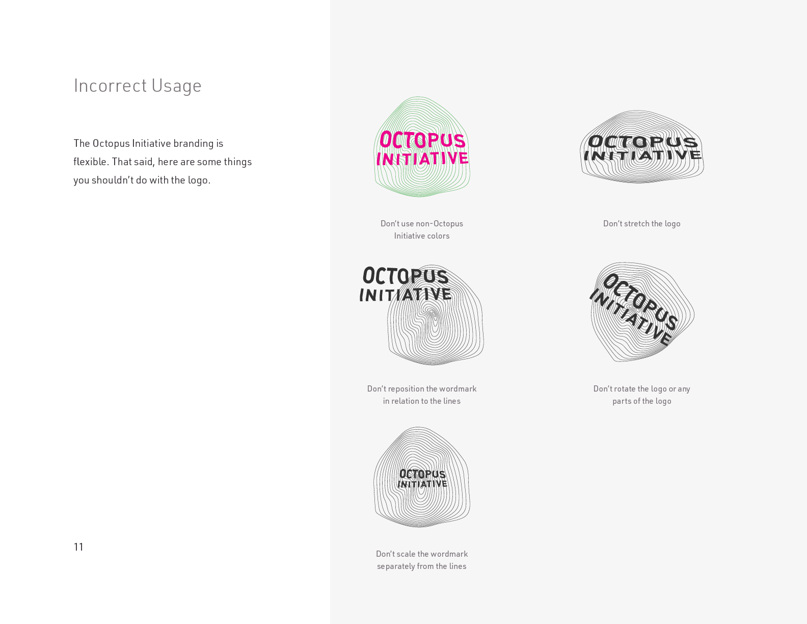 The Octopus Initiative Brand Guidelines - Page 11