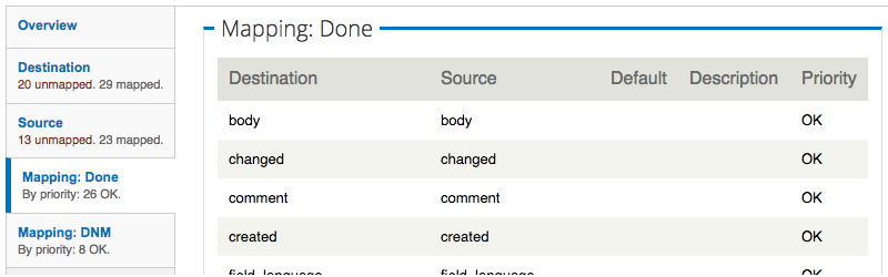 D2D migrate UI Mapping