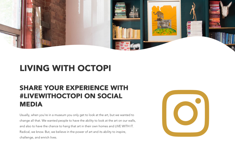 A screenshot of the Living with Octopi page
