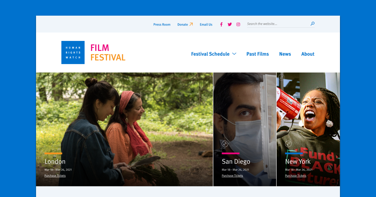 HRW Film Festival Website Redesign | Aten Design Group