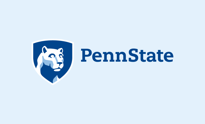 Penn State logo in blue