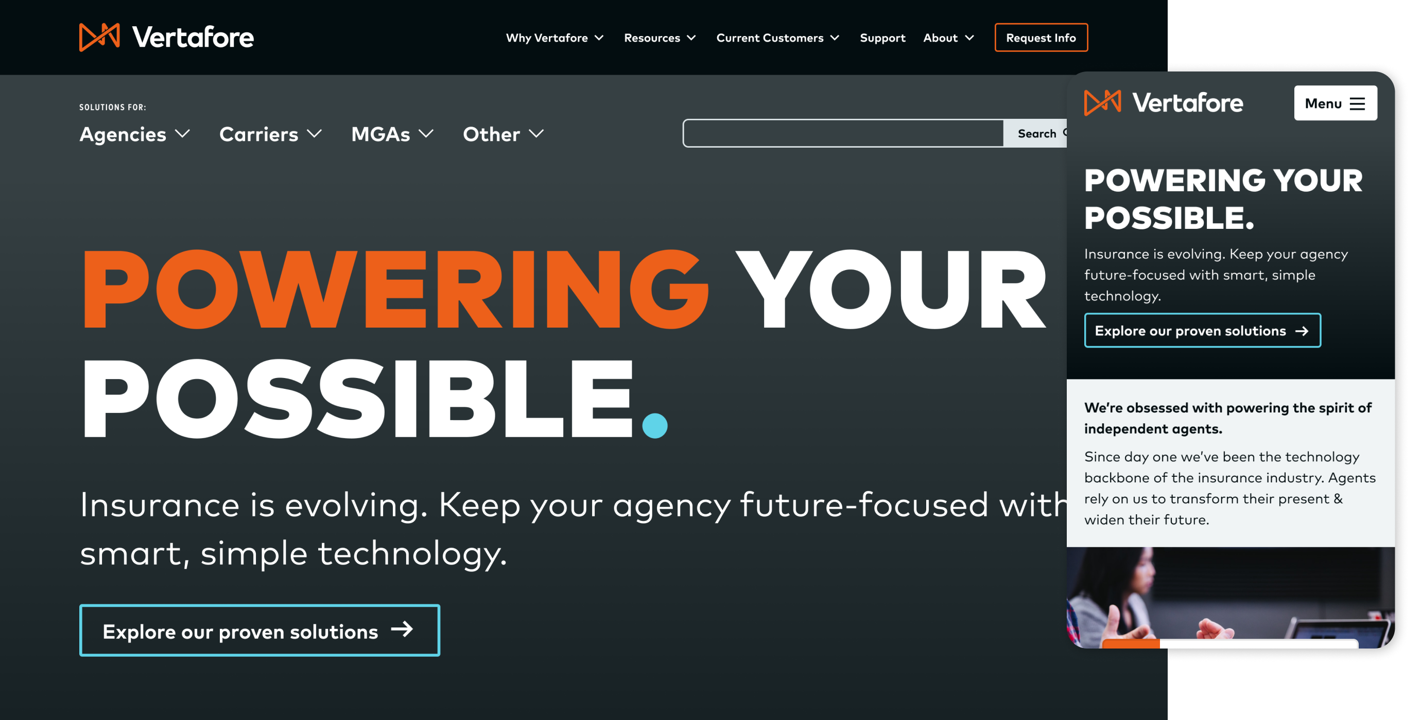 Vertafore home page