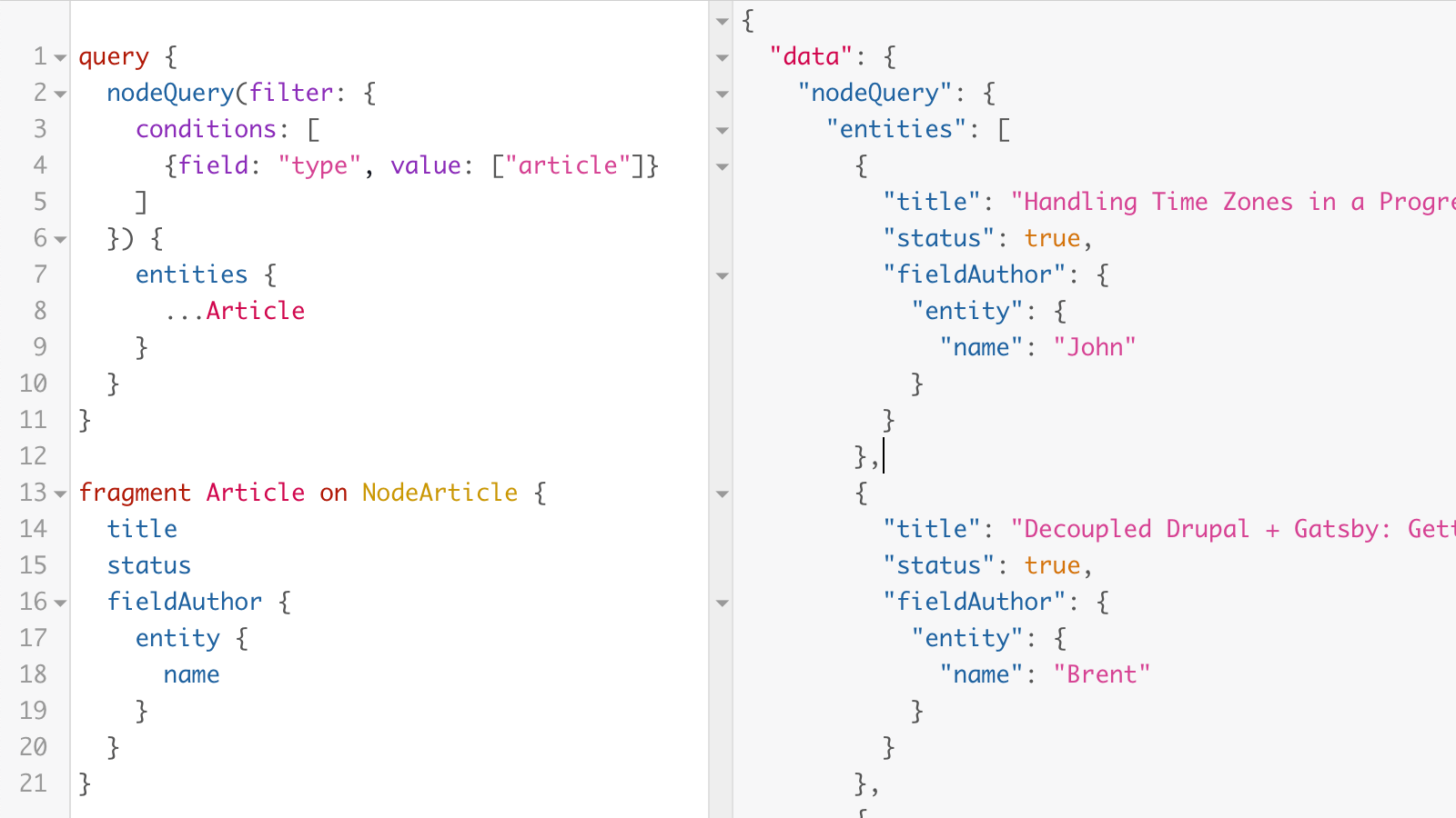 GraphiQL substituting with a fragment